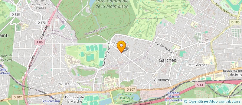 localisation de l'entreprise ELANDRA 75008 9B  VAUCRESSON