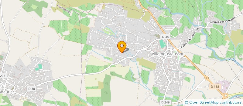 localisation de l'entreprise ELANO à VILLEMOUSTAUSSOU