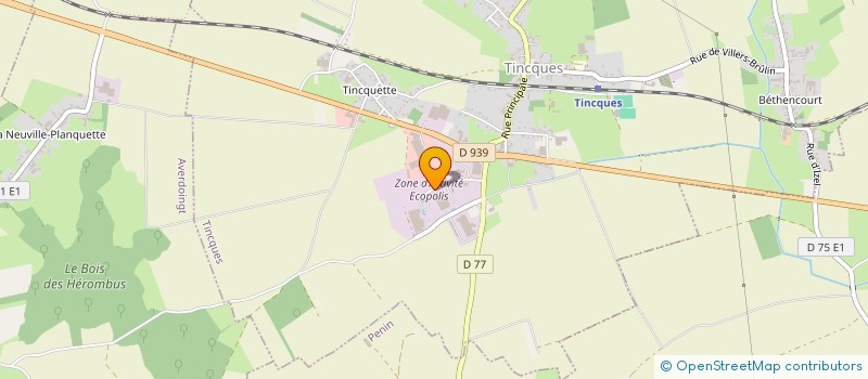 localisation de l'entreprise ELANPLAST SC à TINCQUES
