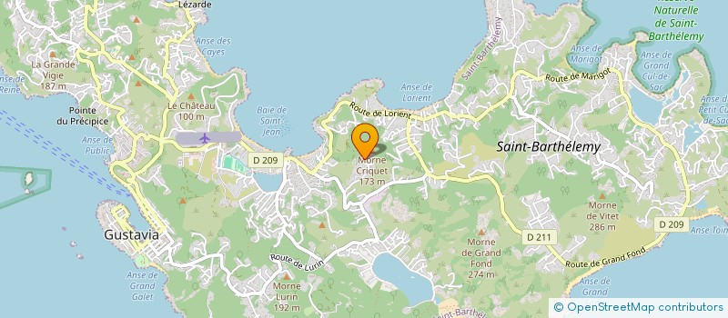 localisation de l'entreprise ELAPIDA à SAINT BARTHELEMY