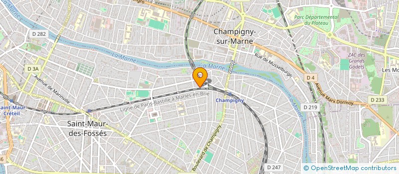 localisation de l'entreprise ELASTIC MUSIC PRODUCTIONS  SAINT-MAUR-DES-FOSSES