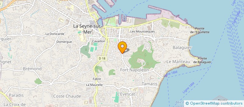 localisation de l'entreprise ELASTICA à LA SEYNE-SUR-MER