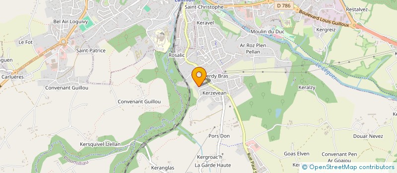 localisation de l'entreprise ELAU  PLOUBEZRE