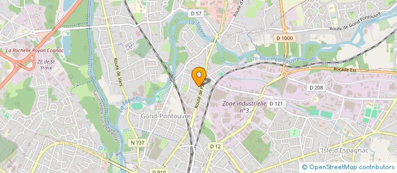 localisation de l'entreprise ELAUJE  GOND PONTOUVRE
