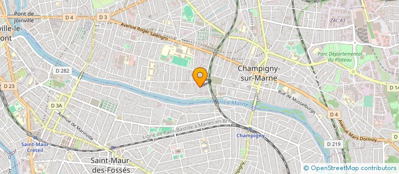 localisation de l'entreprise ELB à CHAMPIGNY-SUR-MARNE