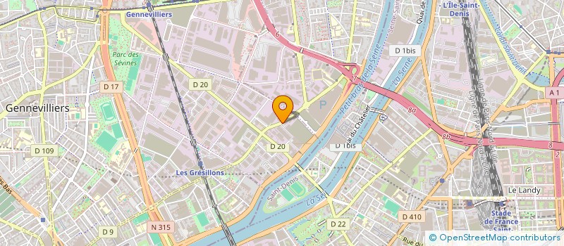 localisation de l'entreprise ELB DISTRIBUTION à GENNEVILLIERS