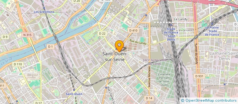 localisation de l'entreprise ELB INVEST à SAINT-OUEN-SUR-SEINE