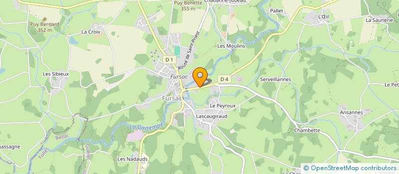 localisation de l'entreprise ELB PRODUCTIONS à FURSAC