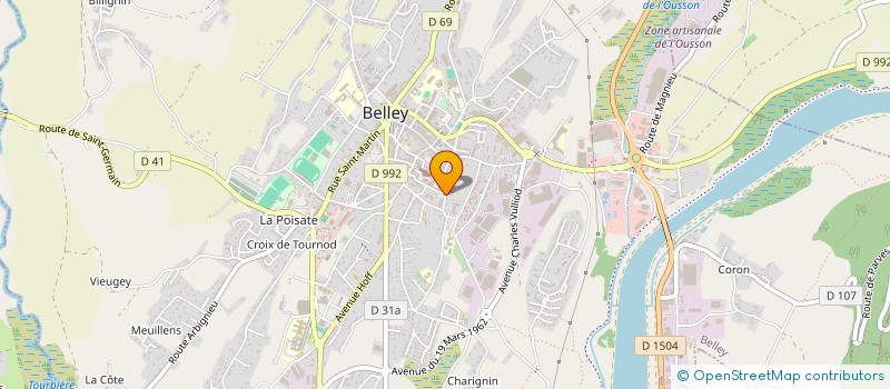 localisation de l'entreprise ELBA à BELLEY