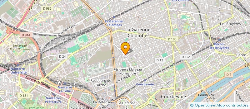 localisation de l'entreprise ELBACOM FRANCE à LA GARENNE-COLOMBES