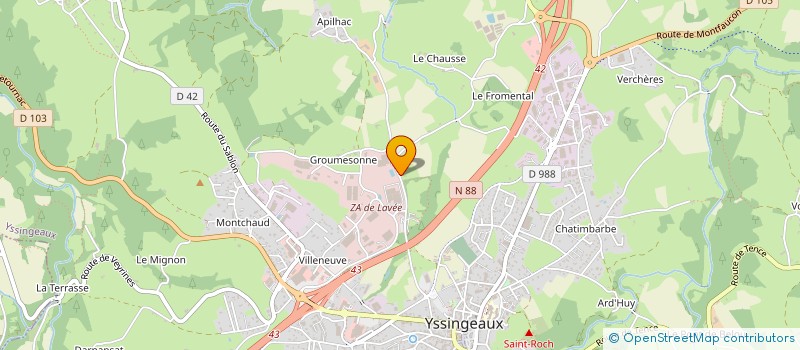 localisation de l'entreprise ELBASA2  YSSINGEAUX