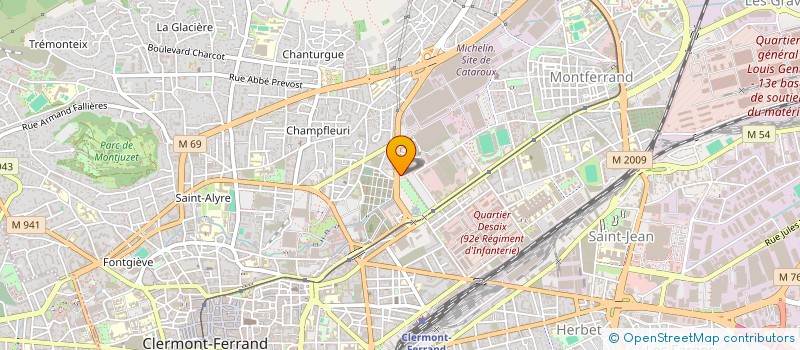 localisation de l'entreprise ELBUMP! PROD  CLERMONT-FERRAND