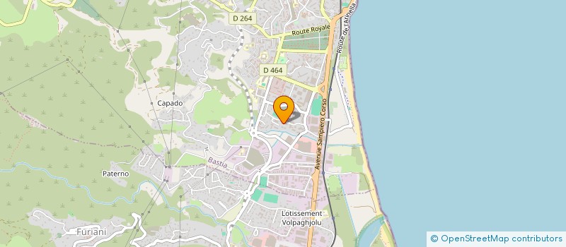 localisation de l'entreprise ELC INVEST à BASTIA