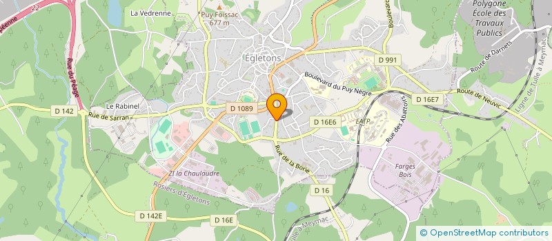 localisation de l'entreprise ELCAA CORREZE CORPORATION  CHANAC-LES-MINES