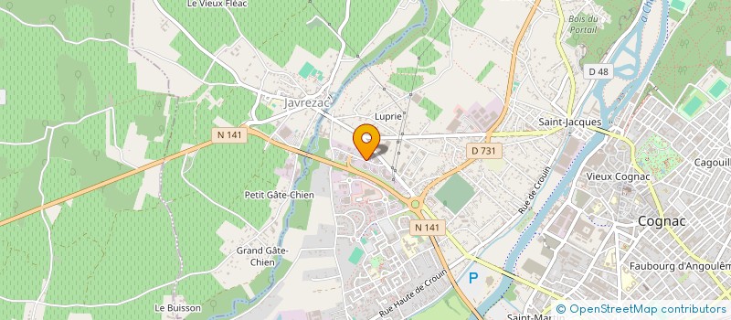 localisation de l'entreprise ELCAHIMA à COGNAC