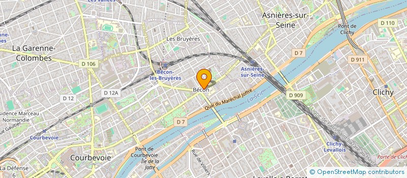 localisation de l'entreprise ELCO SAS à COURBEVOIE