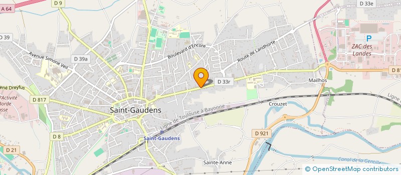 localisation de l'entreprise ELCSUD à SAINT-GAUDENS