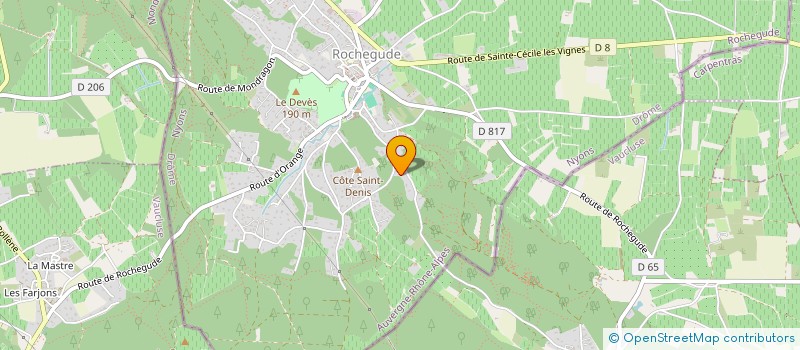 localisation de l'entreprise ELDA  ROCHEGUDE