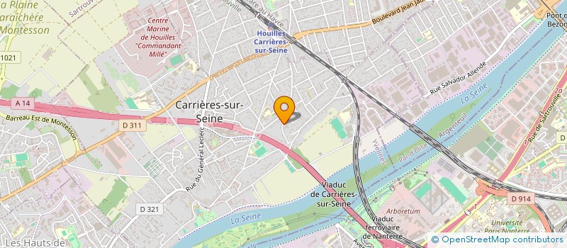 localisation de l'entreprise ELEA à CARRIERES-SUR-SEINE