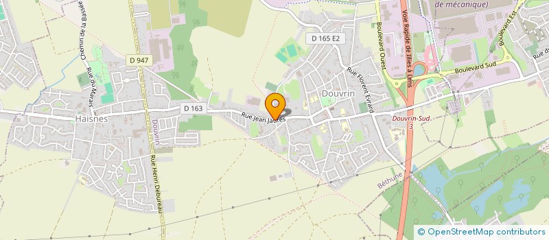 localisation de l'entreprise ELEC 2 BAT à BETHUNE