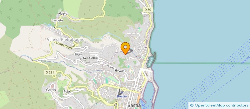localisation de l'entreprise ELEC 2000 à BASTIA