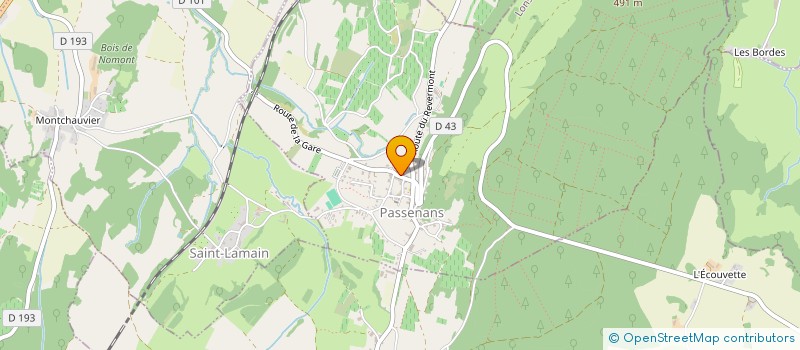 localisation de l'entreprise ELEC 39 C.B.  PASSENANS