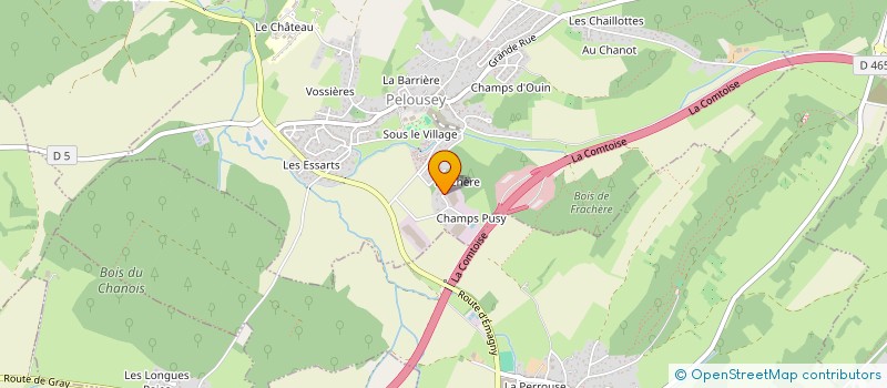 localisation de l'entreprise ELEC +  PELOUSEY