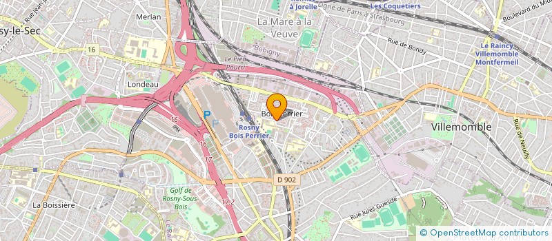 localisation de l'entreprise ELEC 99 à ROSNY-SOUS-BOIS