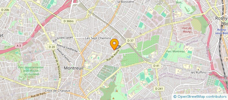 localisation de l'entreprise ELEC A.B. à MONTREUIL