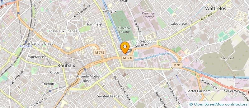 localisation de l'entreprise ELEC ANTENNE  ROUBAIX