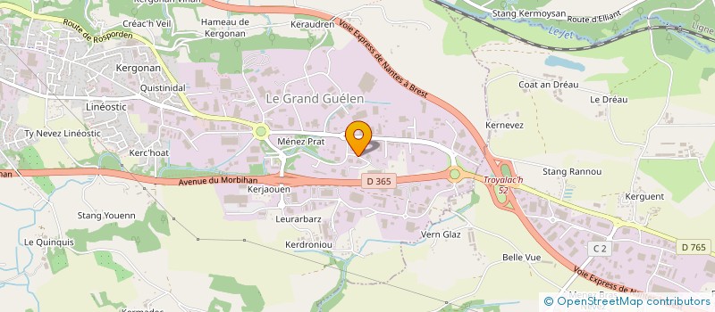 localisation de l'entreprise ELEC-ARMOR à QUIMPER