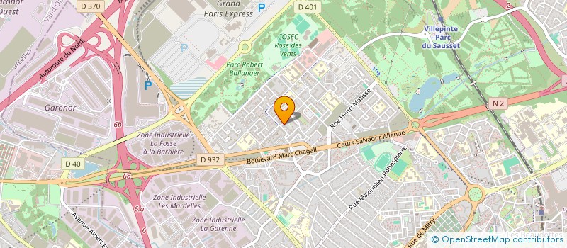 localisation de l'entreprise ELEC BATIMENT à AULNAY-SOUS-BOIS