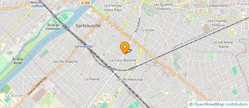 localisation de l'entreprise ELEC DA SILVA à SARTROUVILLE