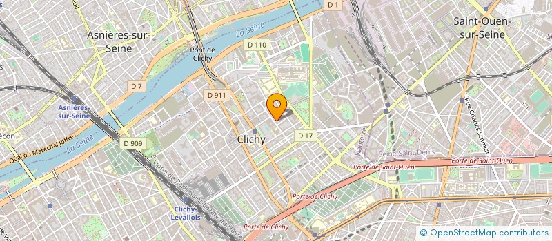 localisation de l'entreprise ELEC ECLAIR à CLICHY