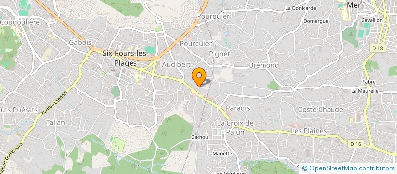 localisation de l'entreprise ELEC ET DOMOTIC à SIX-FOURS-LES-PLAGES