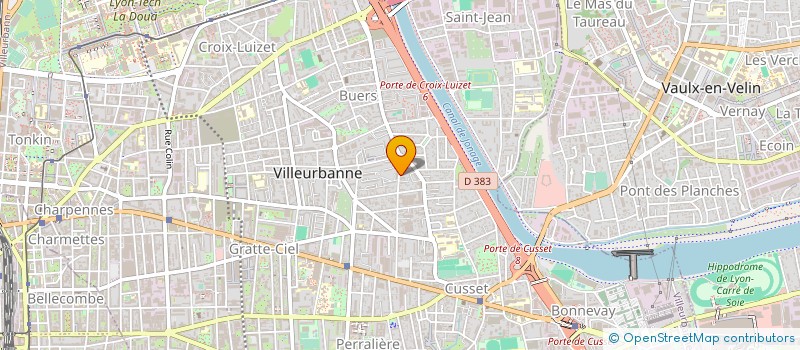 localisation de l'entreprise ELEC GAZ SERVICE à VILLEURBANNE