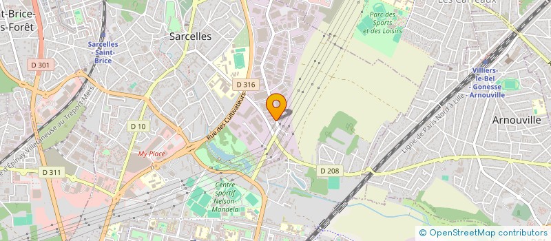 localisation de l'entreprise ELEC-HYDRO à SARCELLES