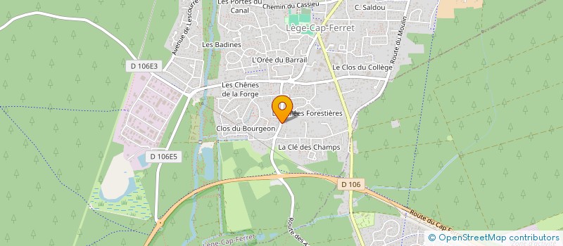 localisation de l'entreprise ELEC-INFO-SERVICES  LEGE-CAP-FERRET