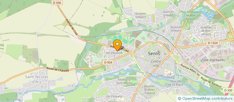 localisation de l'entreprise ELEC' INNOV à SENLIS