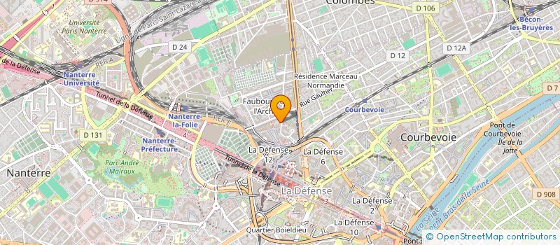 localisation de l'entreprise ELEC MULTI SERVICE à COURBEVOIE