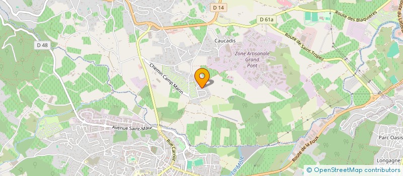 localisation de l'entreprise ELEC-NK  GRIMAUD