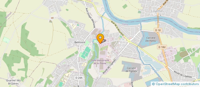 localisation de l'entreprise ELEC-PRO  CHAVANOZ