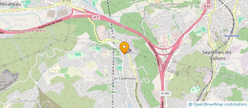 localisation de l'entreprise ELEC PRO SUD à LES PENNES MIRABEAU