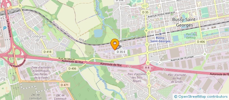 localisation de l'entreprise ELEC SERVICE PLUS à BUSSY-SAINT-GEORGES
