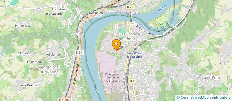 localisation de l'entreprise ELEC SERVICES à LES ROCHES-DE-CONDRIEU