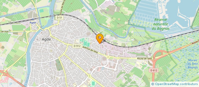 localisation de l'entreprise ELEC'STOR SERVICES à AGDE