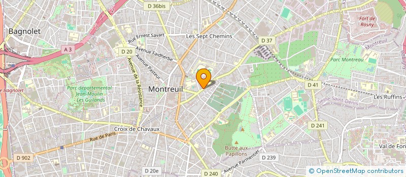 localisation de l'entreprise ELEC SYSTEME à MONTREUIL