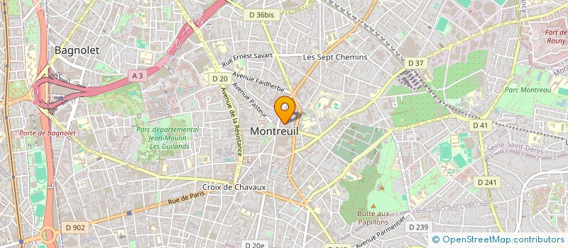 localisation de l'entreprise ELEC'WAY à MONTREUIL