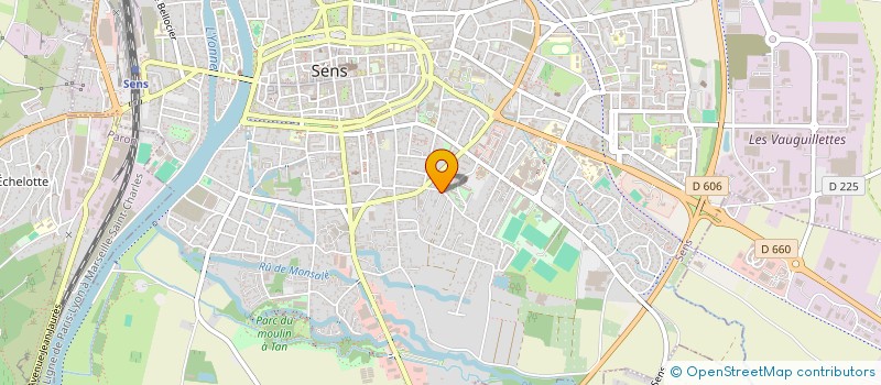 localisation de l'entreprise ELEC89  SENS