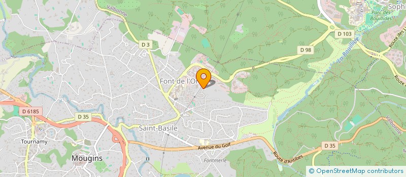 localisation de l'entreprise ELECATOM à MOUGINS